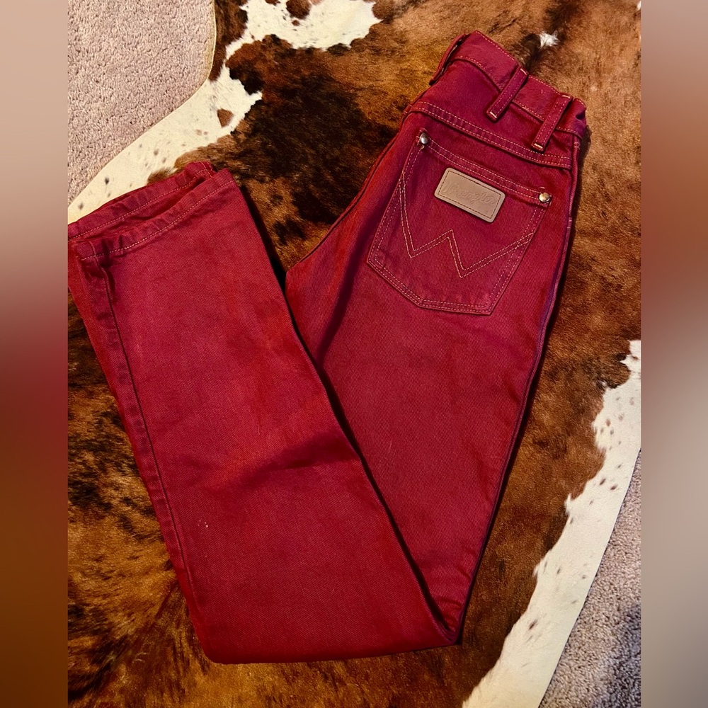 Wrangler Women's Straight Leg Jeans in Red